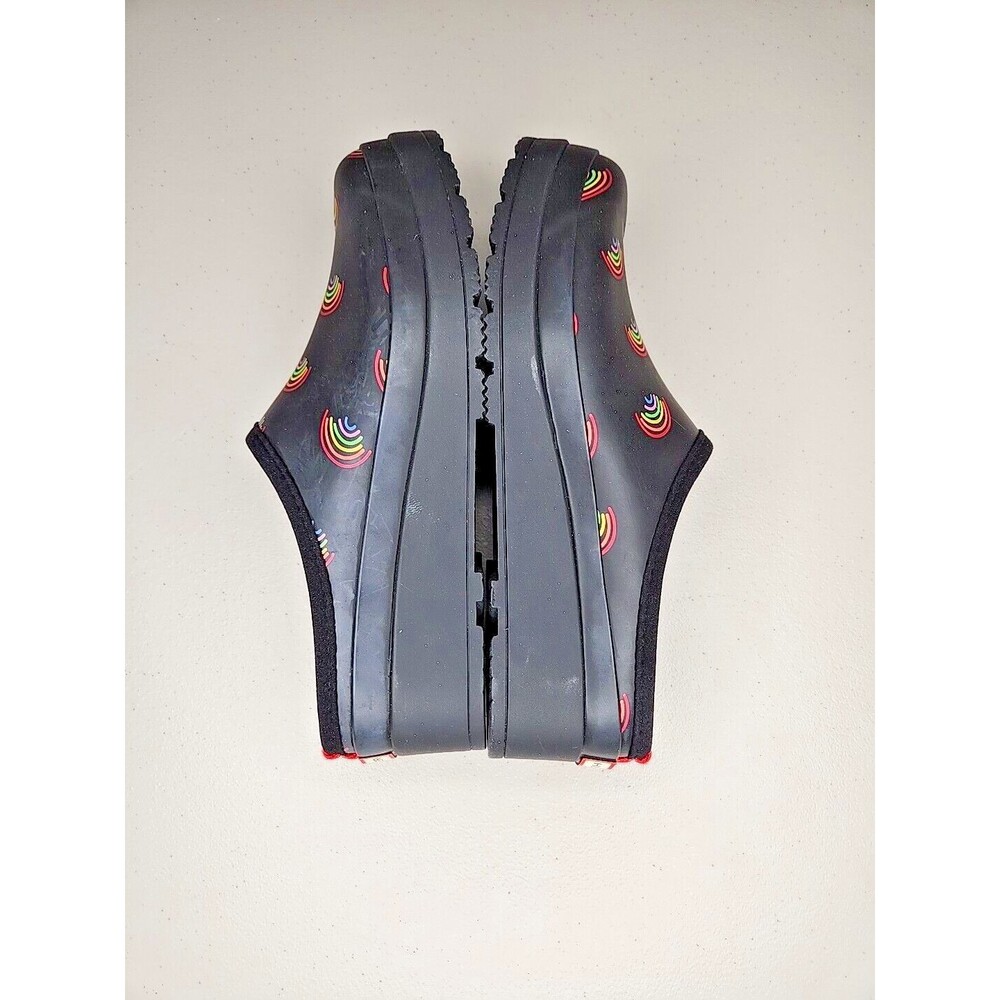 Nwb Hunter Women's Original Waterproof Play Mini Rainbow Print Clogs Size 8 - Picture 7 of 12